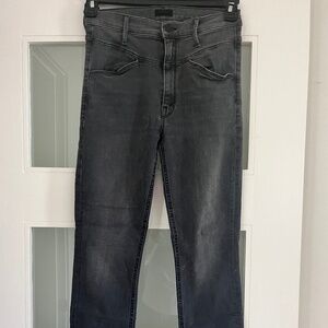 Mother Denim Mid Rise Dazzler Ankle - Charcoal